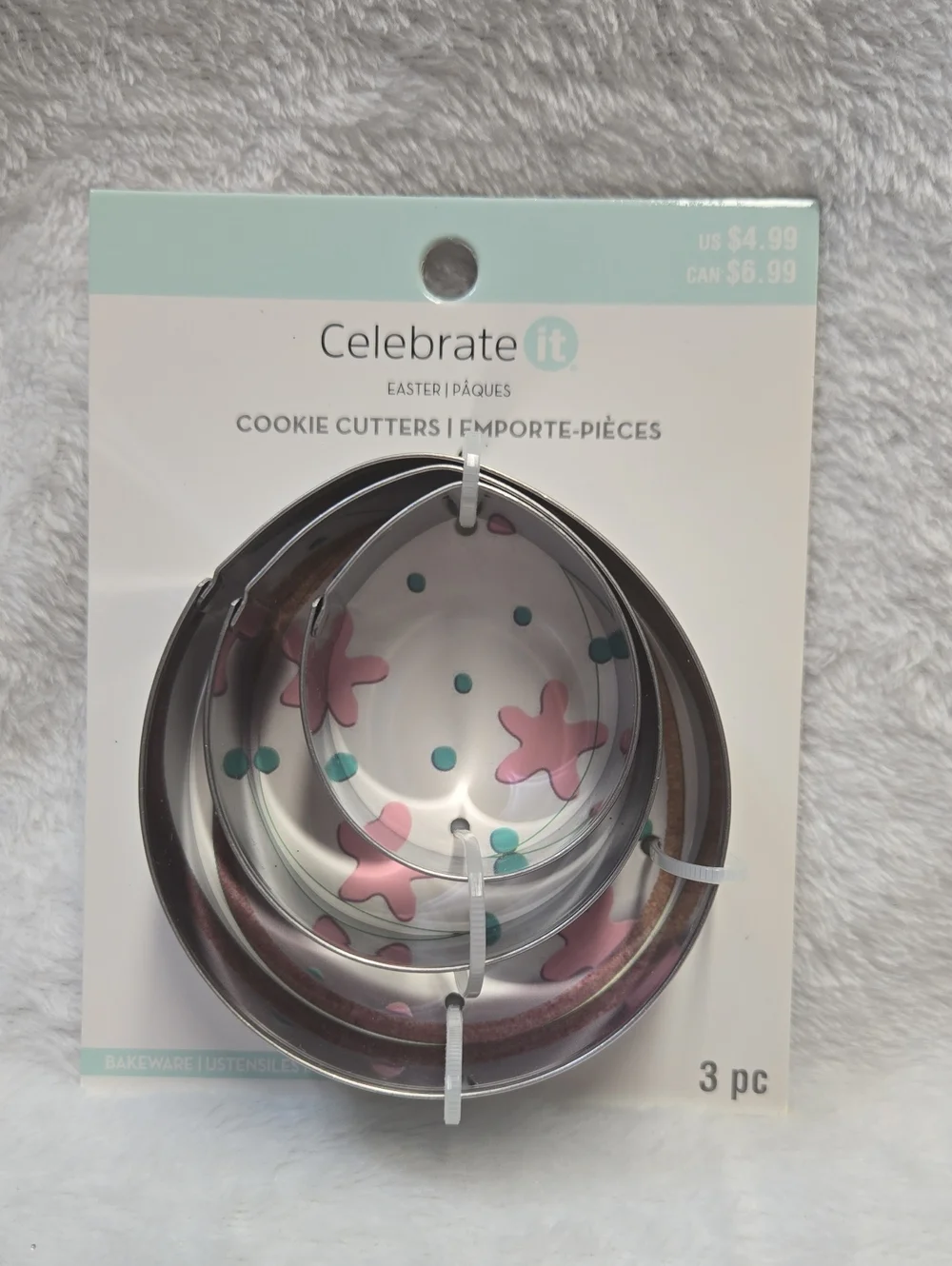 🌞Celebrate It Stainless Round Cookie Cutter Set with Pink & Teal Accents